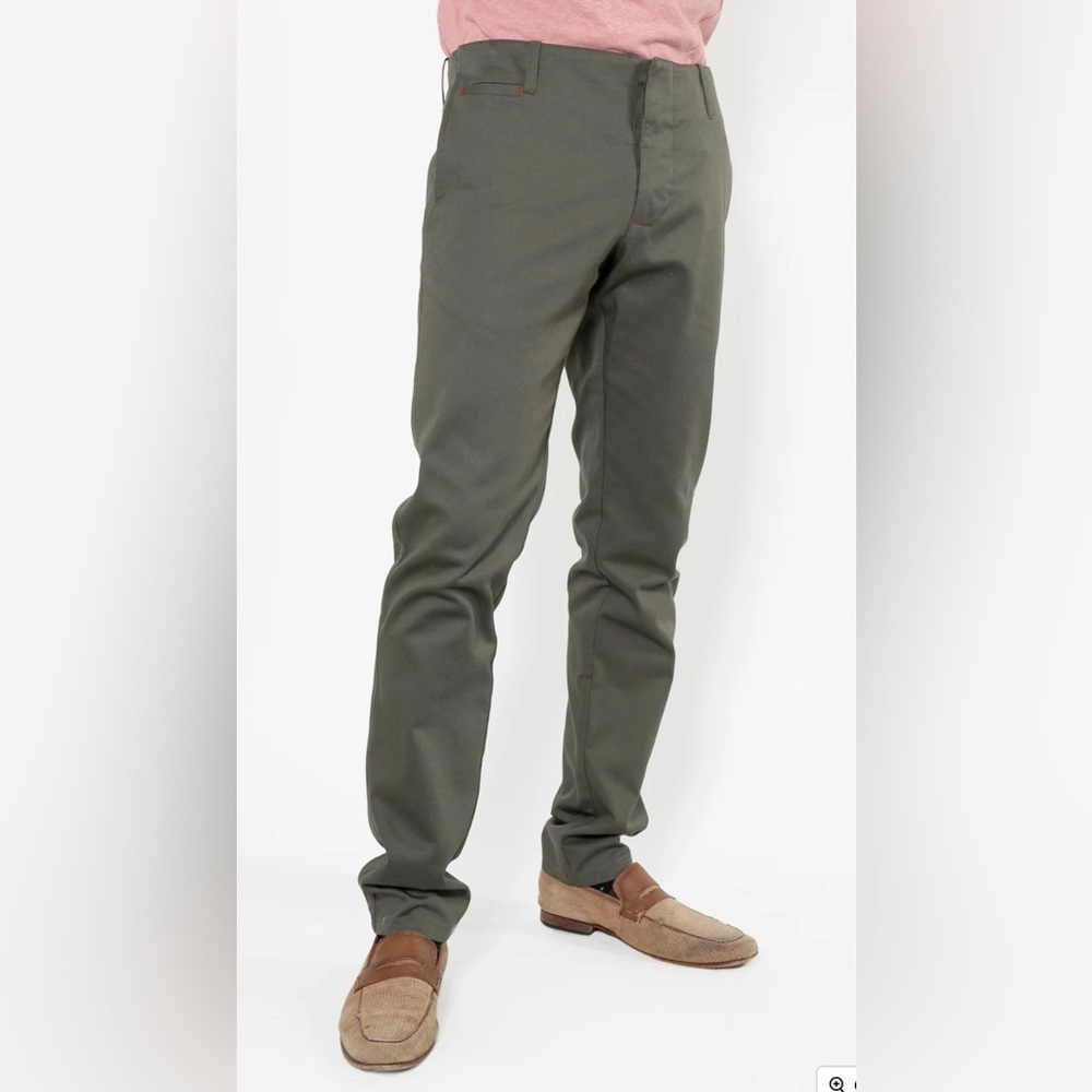 Men's Olive Green Pants - size 33 - soft comfortable trousers